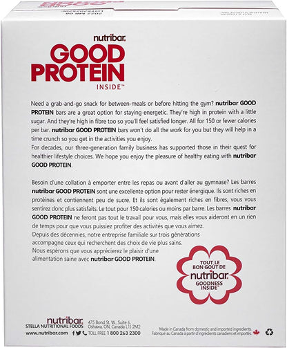 Nutribar Good Protein 高蛋白棒楓糖脆，加拿大製造，每條 14 克蛋白質，5 條