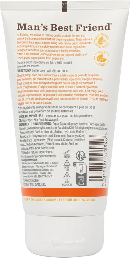 Bulldog Energizing Face Wash, 150 mL