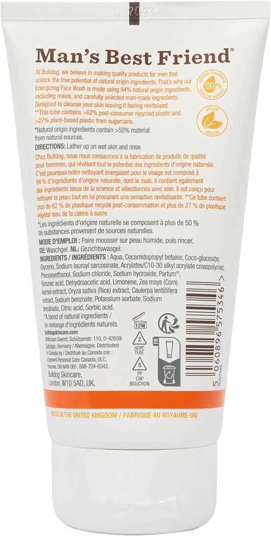 Bulldog Energizing Face Wash, 150 mL