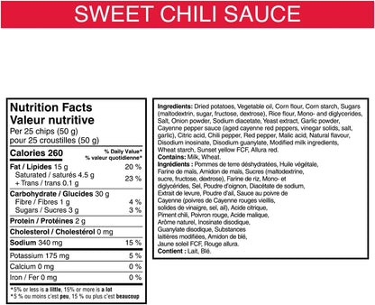 品客甜辣味薯片 131克