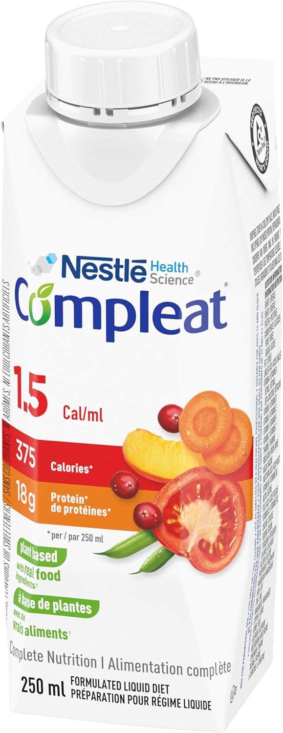 COMPLEAT 1.5 卡路里/毫升，含真正食物成分，配方液體飲食，24 盒，6.5 公斤
