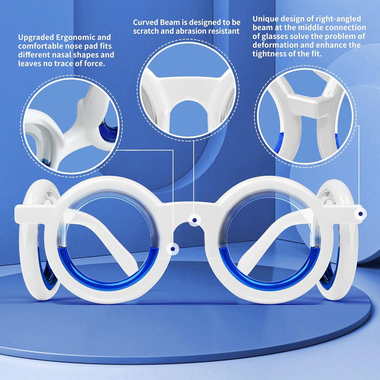 Hion 暈動病眼鏡、暈車眼鏡、緩解暈車暈船、防噁心眩暈眼鏡、成人或兒童無鏡片（1 對無袋）