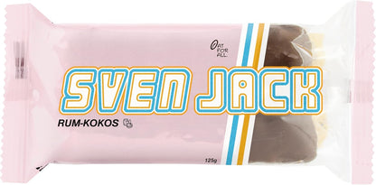SvenJack Oat Bar Rum Coconut - 24 × 125g - Vegan Oatmeal Energy Bar with Rum & Coconut, High‑Fibre, Low‑Sugar, Gluten‑Free Tropical Flavor