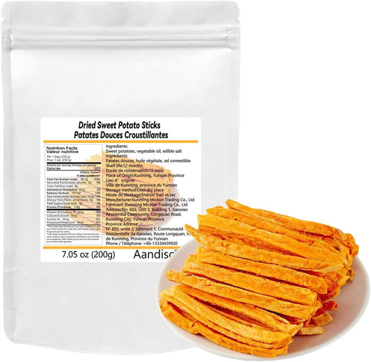 地瓜乾 200g 脆薯乾 即食蔬菜乾 香脆水果蔬菜零食 Patates Douces Croustilles