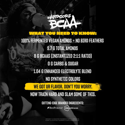 MUTANT HARDCORE BCAA - 運動前、運動中或運動後 - BCAA 更高等級的支鏈胺基酸補充劑 - 補水 + 恢復 - 30 份 - 桃色