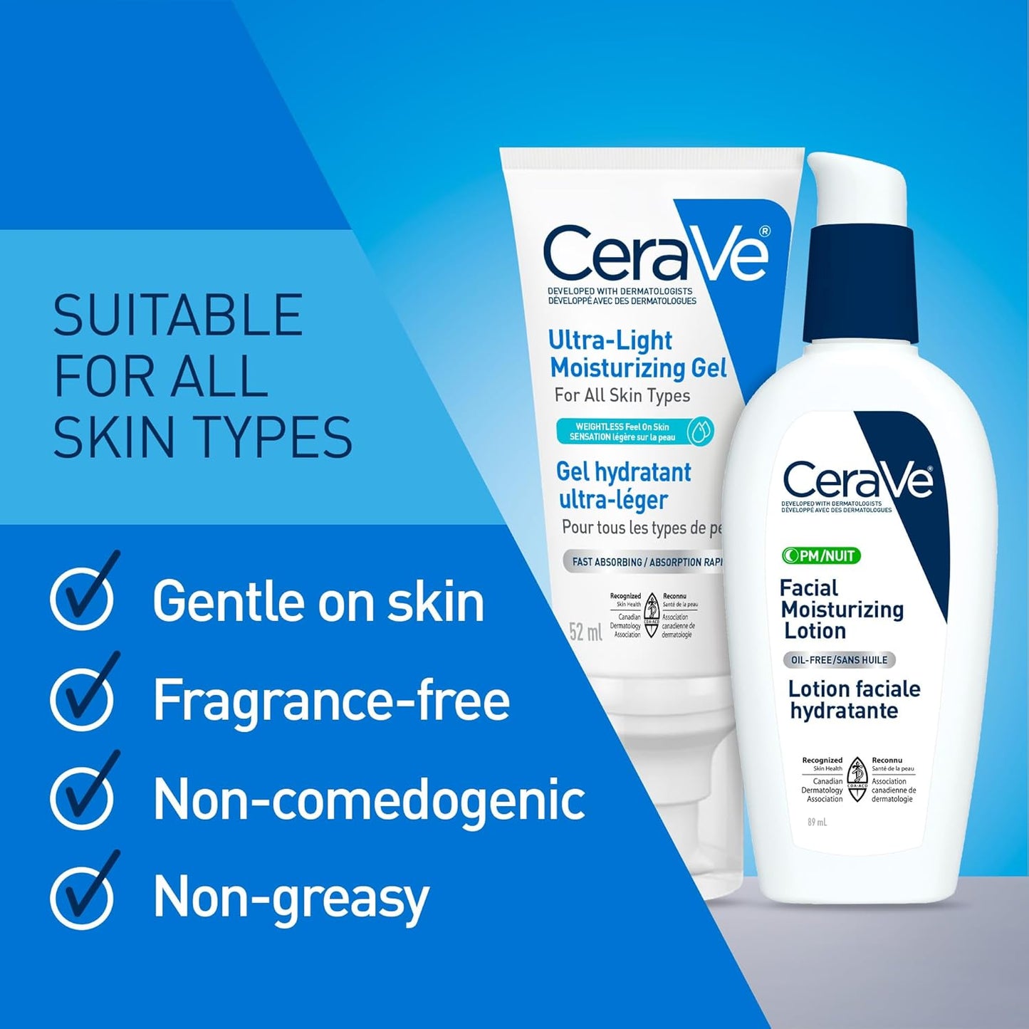 套装：超轻保湿凝胶和晚间保湿乳液