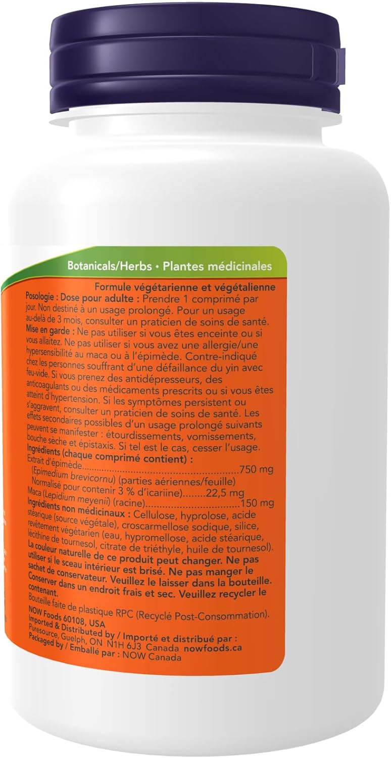 NOW Supplements, 淫羊藿提取物 750 毫克加玛卡根 150 毫克，滋补草药*，90 片