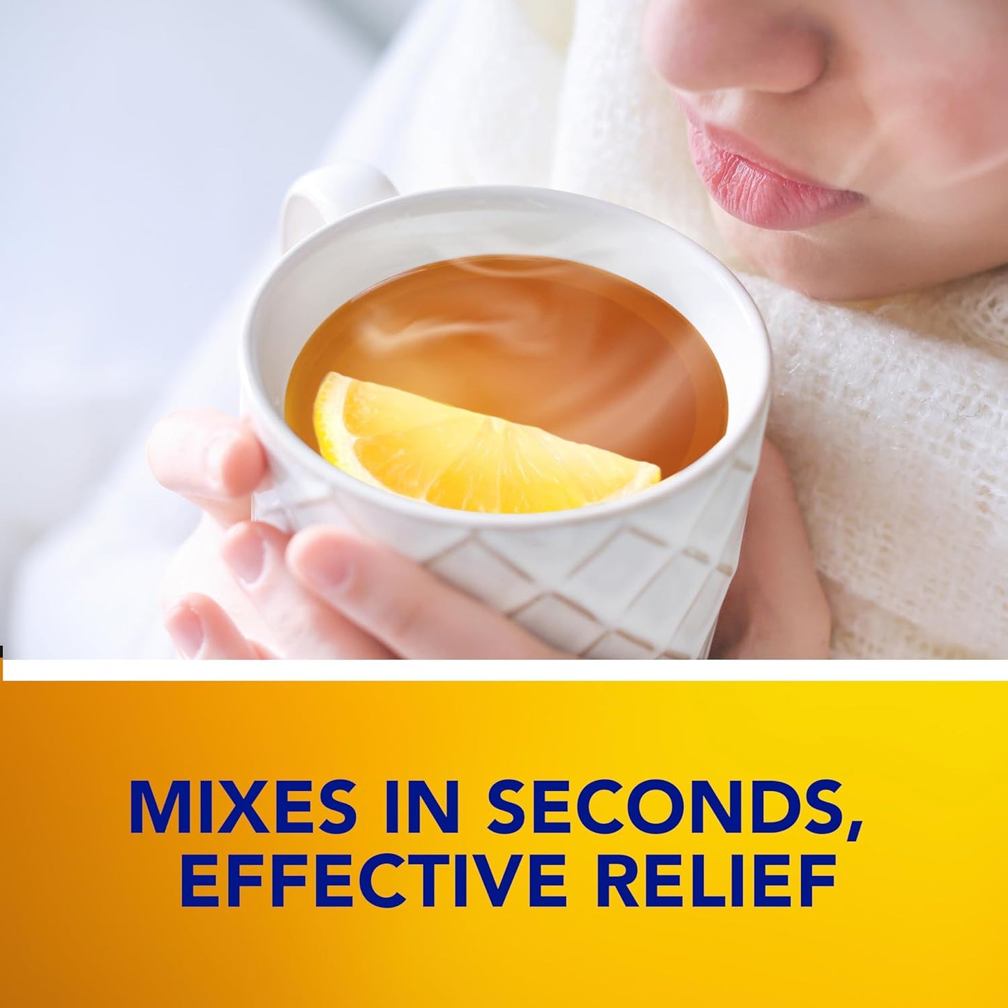 Vicks DayQuil 熱敷感冒、流感和鼻塞藥，白天使用，不引起困倦，緩解發燒和頭痛、咽喉痛、鼻塞、咳嗽，多效合一，蜂蜜檸檬味，8 包粉劑