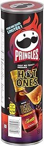 Pringles® Hot Ones Los Calientes Barbacoa Flavour Potato Chips 156g