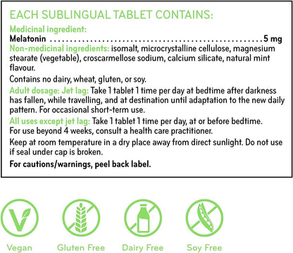 SISU 褪黑激素 5 毫克舌下片，薄荷味 90 片
