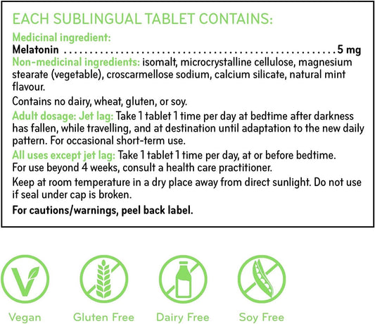 SISU 褪黑激素 5 毫克舌下片，薄荷味 90 片