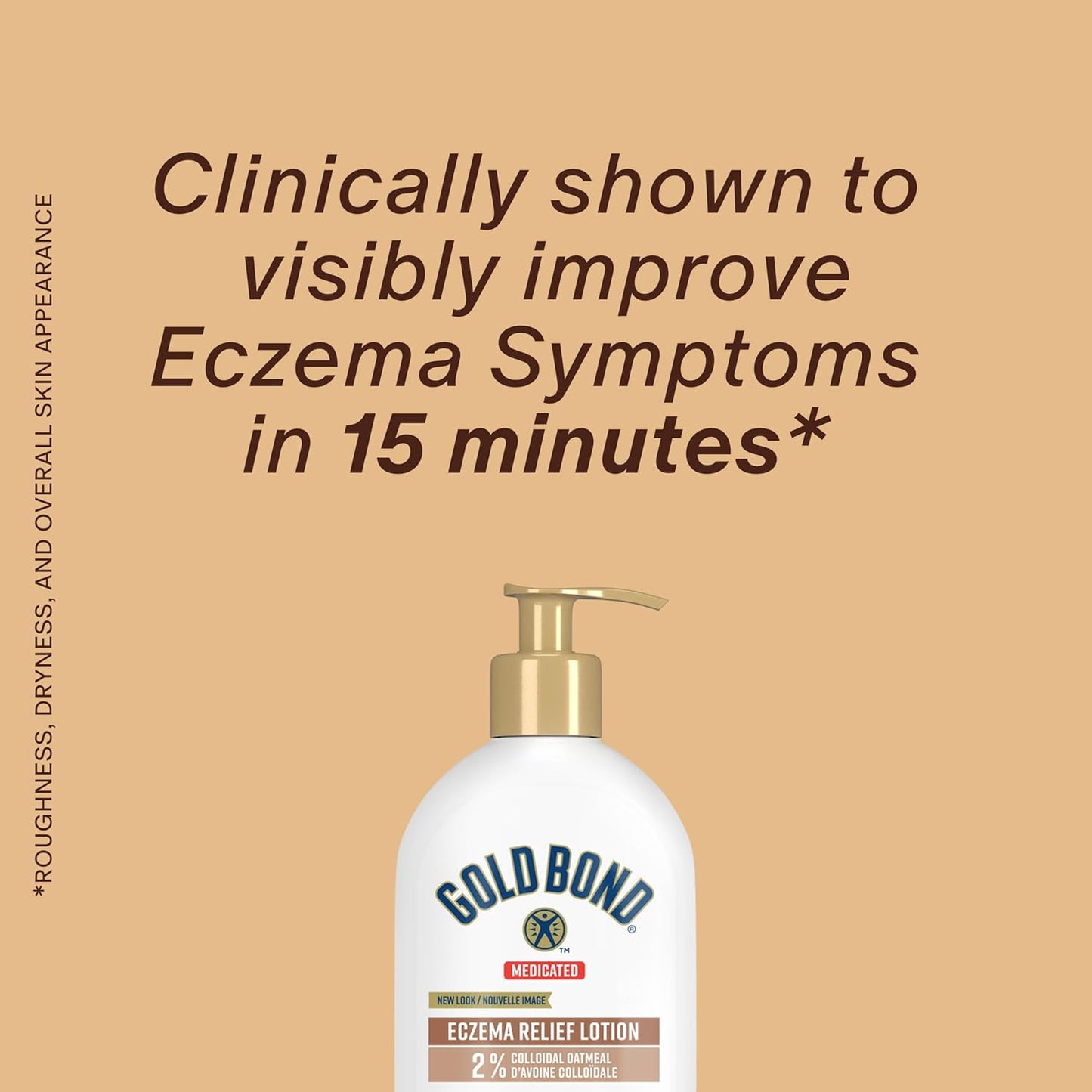 Gold Bond 药用湿疹缓解乳液，396 毫升泵瓶装，保湿润肤露，含 2% 胶体燕麦，可对抗皮疹并帮助缓解轻微皮肤刺激和瘙痒
