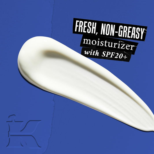 Kiehl's Facial Fuel Moisturizer with SPF 20 for Men, Energizing Face Moisturizer for Dull Skin, Non-Greasy Feel, Hydrating Lotion & Broad Spectrum Sunscreen, with Caffeine & Vitamin C