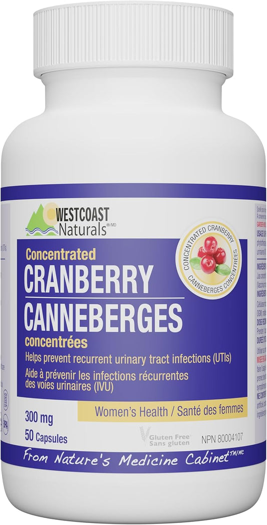 Westcoast Naturals Nature Cranberry Concentrate Capsule, 300 mg