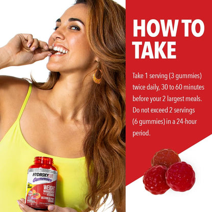 Hydroxycut Weight Loss Gummies for Women & Men | Hydroxycut Caffeine-Free Weight Loss Gummy | Non-Stim Weight Loss Supplement | Metabolism Booster for Weight Loss | Weightloss for Women and Men | 90 Count