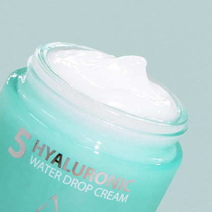 Farmstay Hyaluronic 5 Water Drop Cream - Hyaluronic Acid Cream for Full-Day Hydration - Moisturizing Face Cream for a Firm, Plump Complexion - 80 ml