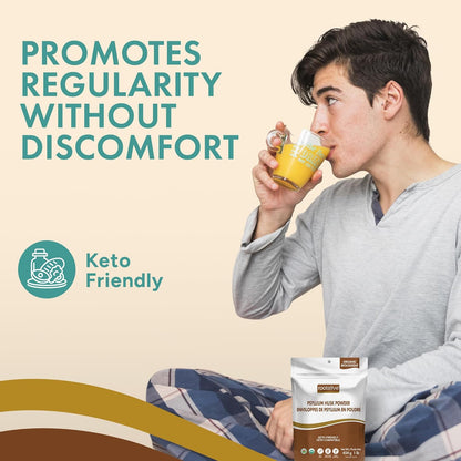 Rootalive 有机洋车前子壳粉 454 克（1 磅），植物性纤维，有助于消化，无味超级食品，含可溶性纤维和不溶性纤维，纯素，无麸质