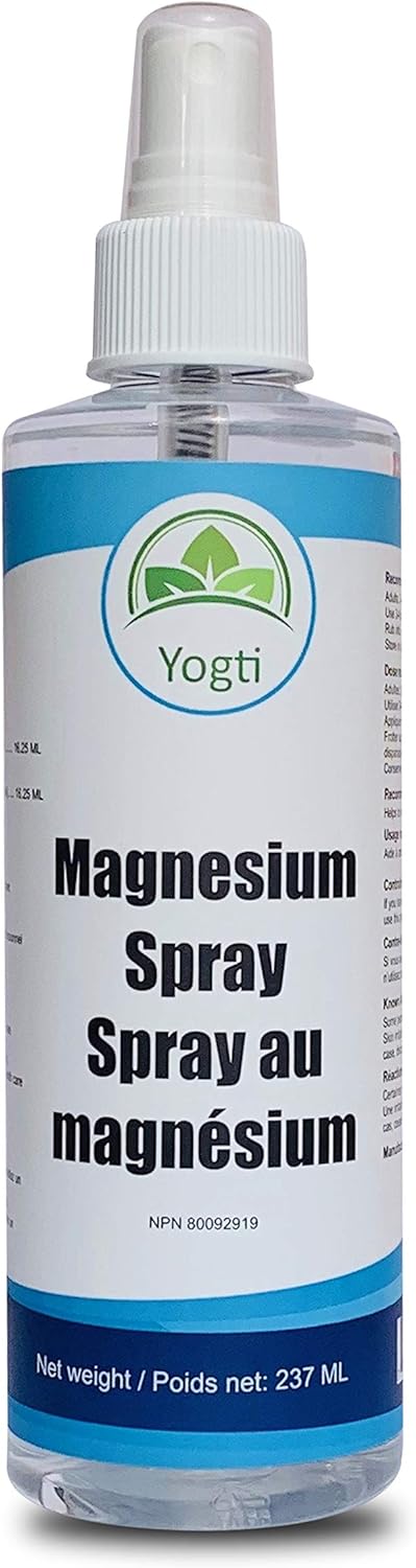 Yogti [加拿大製造] 超純鎂油、鎂噴霧，採用來自古代 Zechstein 海床的最純鎂製成 - 8 盎司