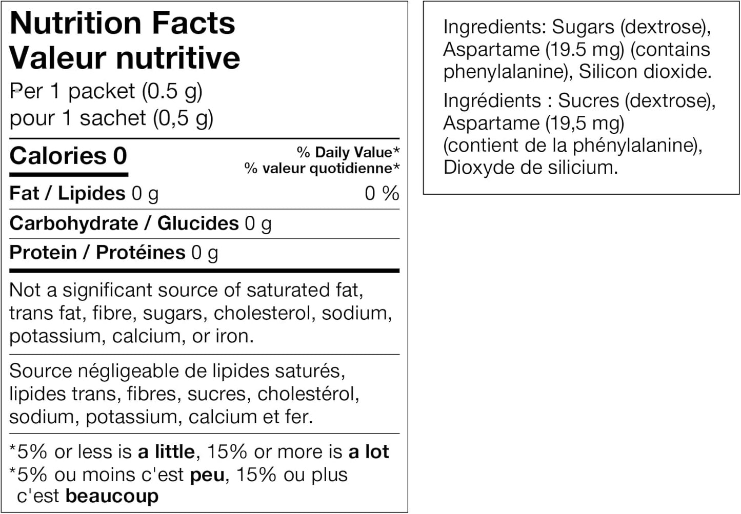 Sweet'N Low - Zero Calorie Sweetener - with Aspartame. Diabetic-Friendly, Gluten-Free, Kosher, Vegan - Perfect for Iced and Hot Coffee, Tea and Lemonade, Made in Canada - 3 x 1000 Packets