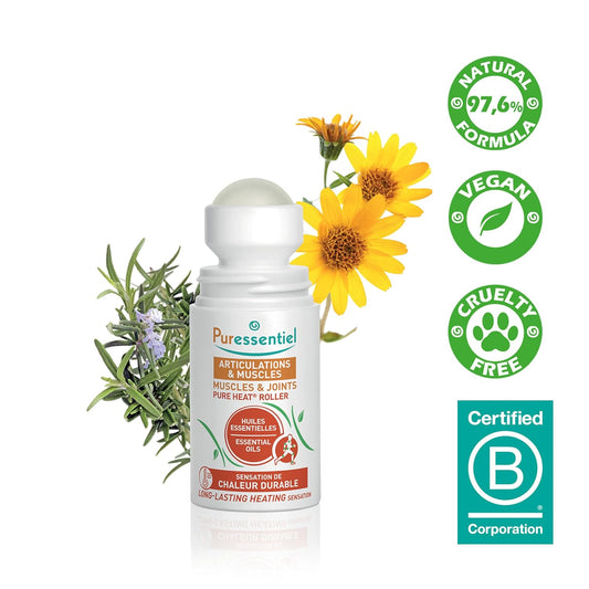 PURESSENTIEL - 肌肉和关节滚珠，含 14 种精油 - 暂时缓解肌肉和关节疼痛 - 经临床验证 - 非常适合运动员和关节炎患者 - 75 毫升