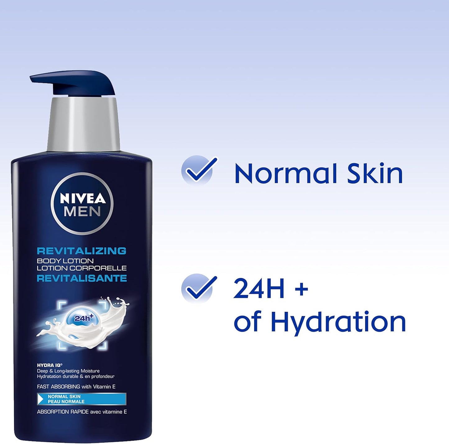 NIVEA MEN Protect & Care Refreshing Face Wash, 150mL & NIVEA Men Revitalizing Body Lotion with Vitamin E and Aloe Vera | 24H Hydration