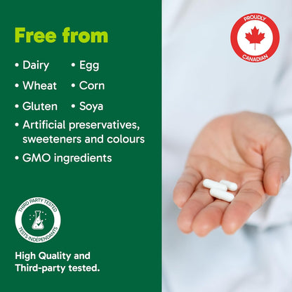 Organika Canadian-Made L-Glutathione (Reduced), Antioxidant and Detox Support -100 Caps