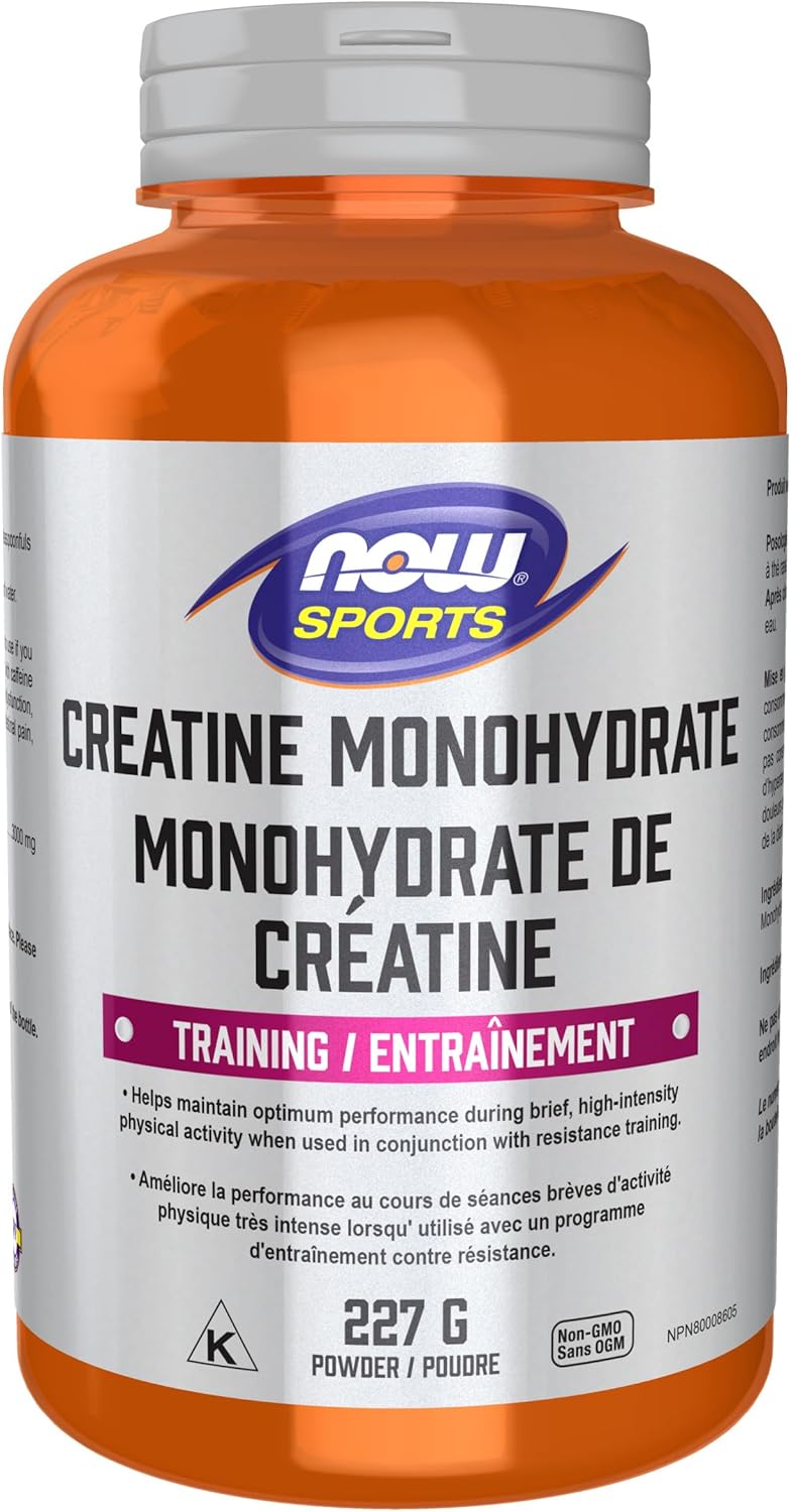 NOW Sports, 肌酸一水合物粉，增肌*/能量產生*，227克