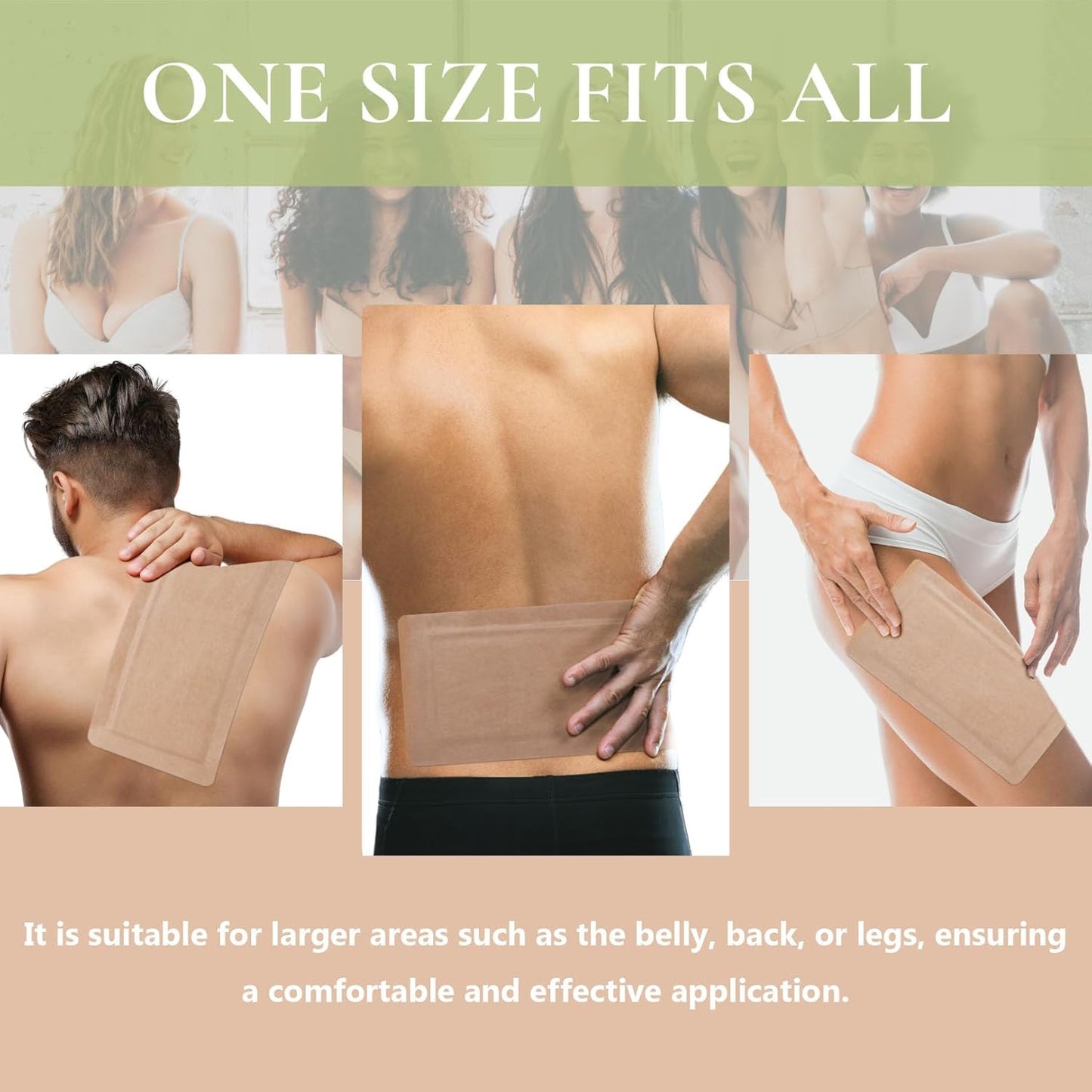 STFOCE 20pcs Castor Oil Pack Wrap, Large Castor Oil Pack Self-Adhesive, 11.8"x6.3", No Leakage, No Wash, Disposable