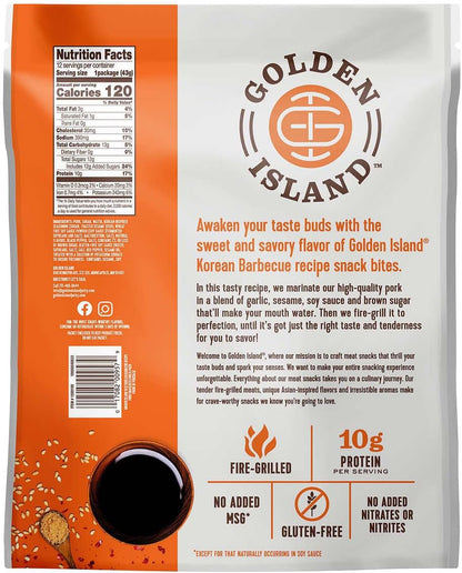 Golden Island Asian Tradition with a twist Snack Bites Smoked and Seasoned 1.5 Oz - 12 Pack