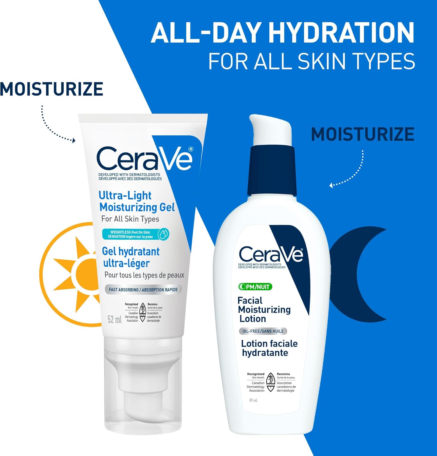 套装：超轻保湿凝胶和晚间保湿乳液