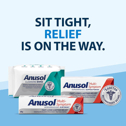 Anusol 多症状痔疮膏 - 加拿大制造 - 内服外用痔疮缓解 - 30 克（1 包）