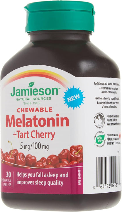 Jamieson 咀嚼褪黑素（含酸櫻桃）