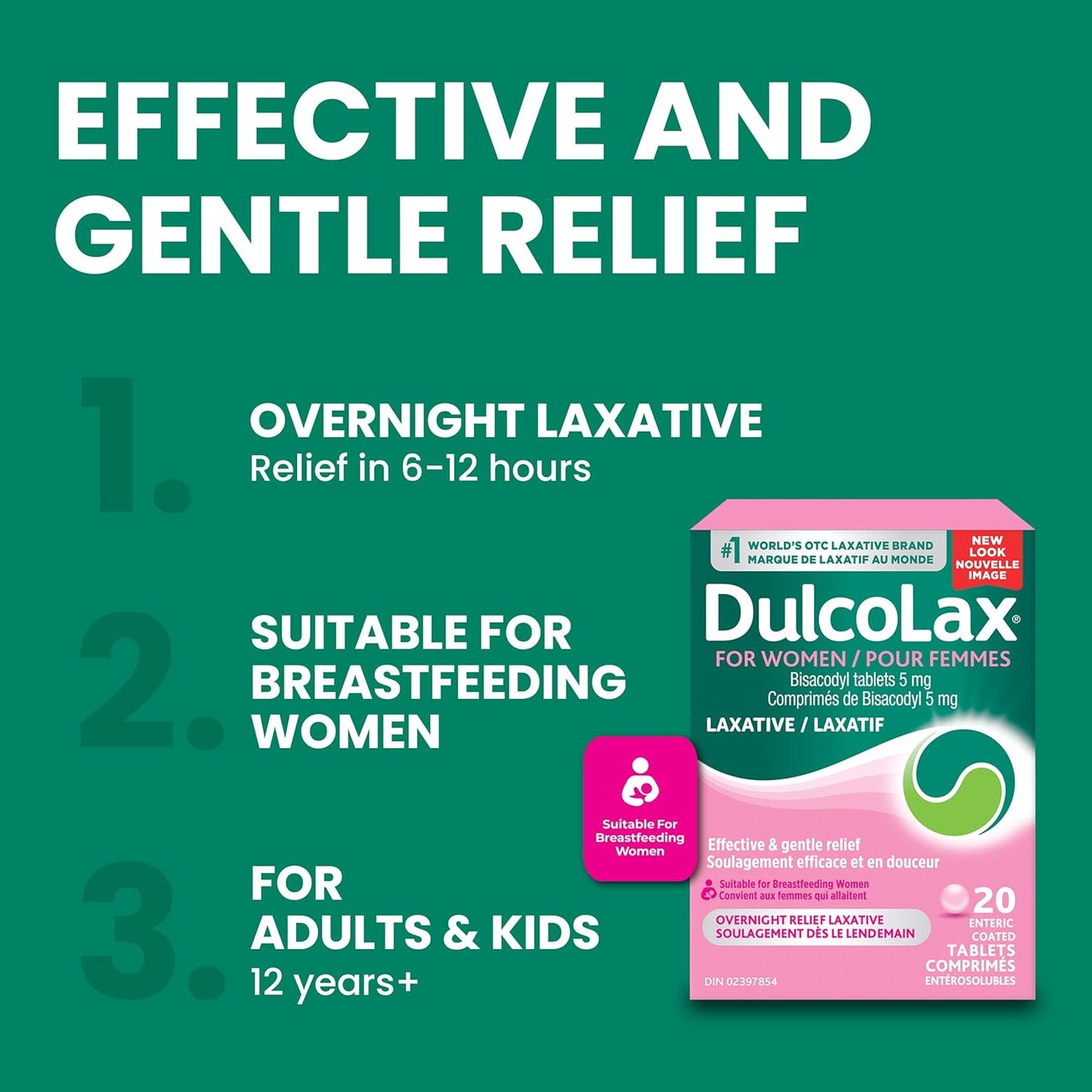 乐可舒女性专用，比沙可啶 5 毫克刺激性泻药，用于缓解偶尔便秘，适用于女性（包括哺乳期妇女）的泻药和便秘缓解剂，20 片