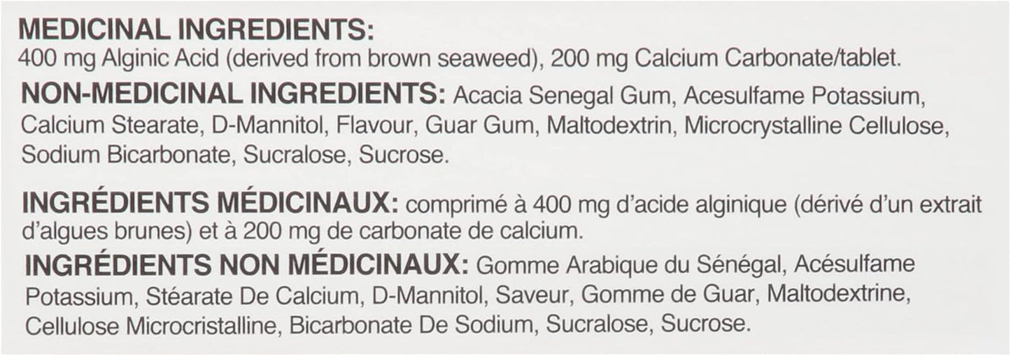 Gaviscon Advanced Strength Chewable Mini Tablets - 36 Count - Foaming Antacid Tablets for Day & Night Heartburn Relief, Acid Reflux and GERD Relief, Fruit Blend - Free of Aluminum, Lactose and Gluten