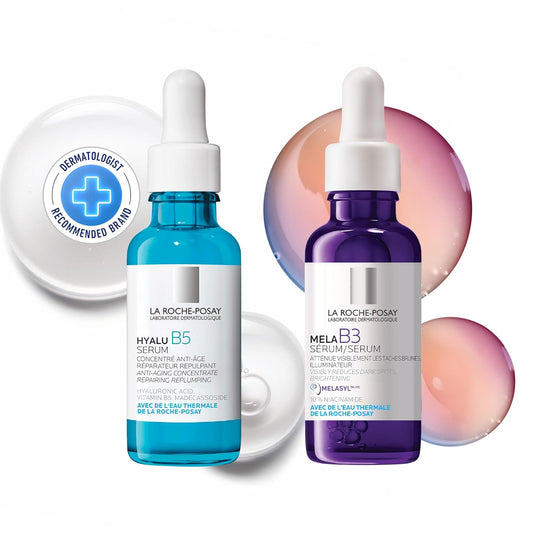 La Roche-Posay Hyaluronic Acid Face Serum, Hyalu B5 Hyaluronic Acid Serum for Face, with Vitamin B5 & Anti-Aging BUNDLES with Mela B3 Serum or Ultra Fluid SPF 50+. Suitable for Sensitive Skin