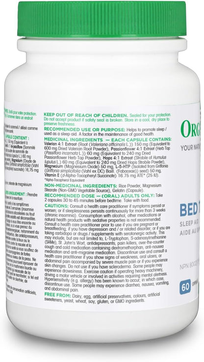 Organika 睡前 - 有助於促進放鬆並自然調節睡眠週期 - 60 粒膠囊