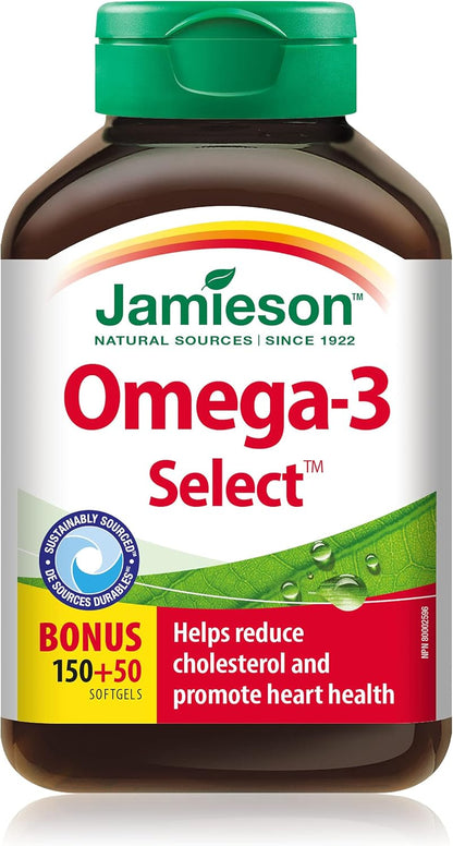 Jamieson 鈣鎂維他命 D3 和 Omega-3 精選 1,000 毫克