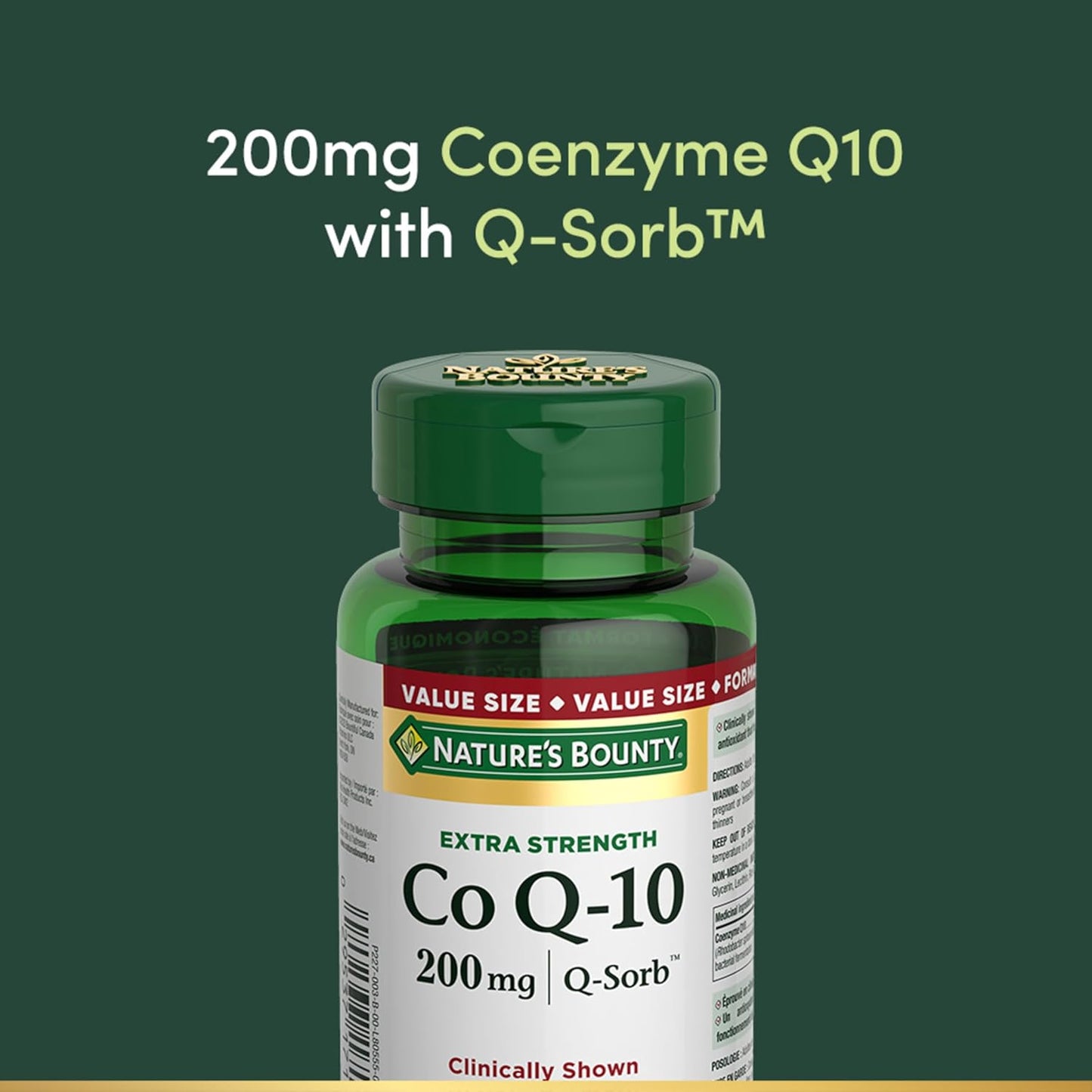 自然之宝 Co Q-10，200 毫克，超强效，经临床证明有助于促进心脏健康，提供抗氧化剂，有助于维持健康的心脏功能，软胶囊，48.9 克