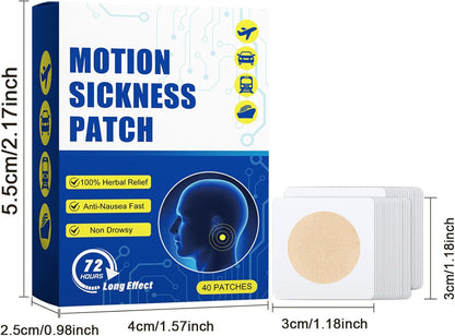 晕车贴 40 片装 - 邮轮晕船贴 缓解邮轮、汽车、轮船、飞机晕船晕车引起的头晕