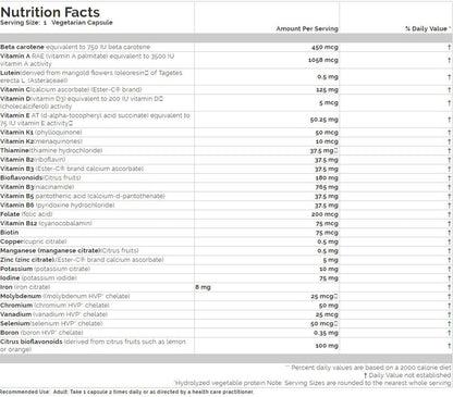 含鐵的超級複合維生素