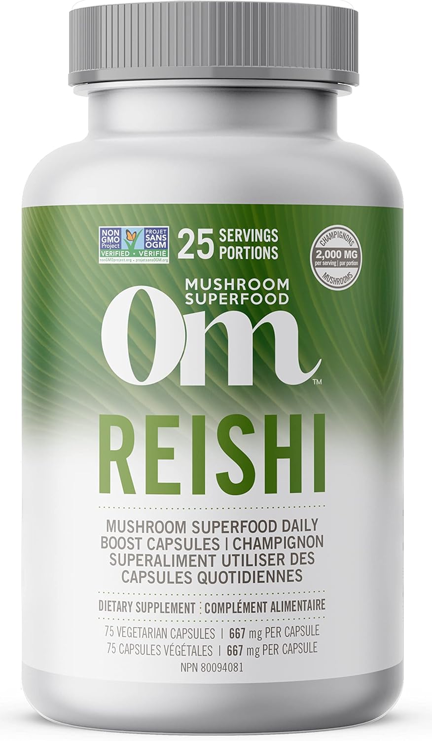 Om Reishi Mushroom 667mg 75 count