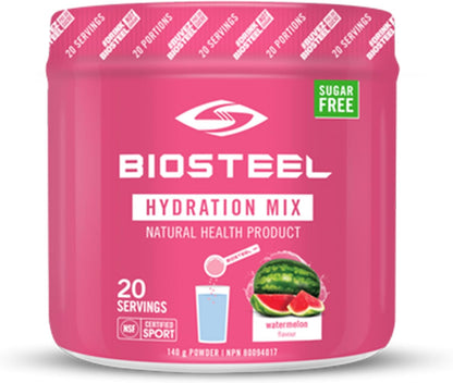 BioSteel 补水混合物，美味补水，零糖，不含人工香料或防腐剂，西瓜味，每桶 20 份
