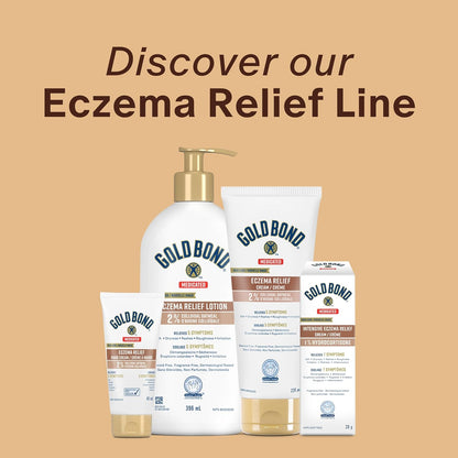 Gold Bond Medicated Eczema Relief Hand Cream, 85ml Tube, Steroid Free Moisturizing Hand Cream With 2% Colloidal Oatmeal to Relieve Rashes, Itching and Irritation Associated With Eczema