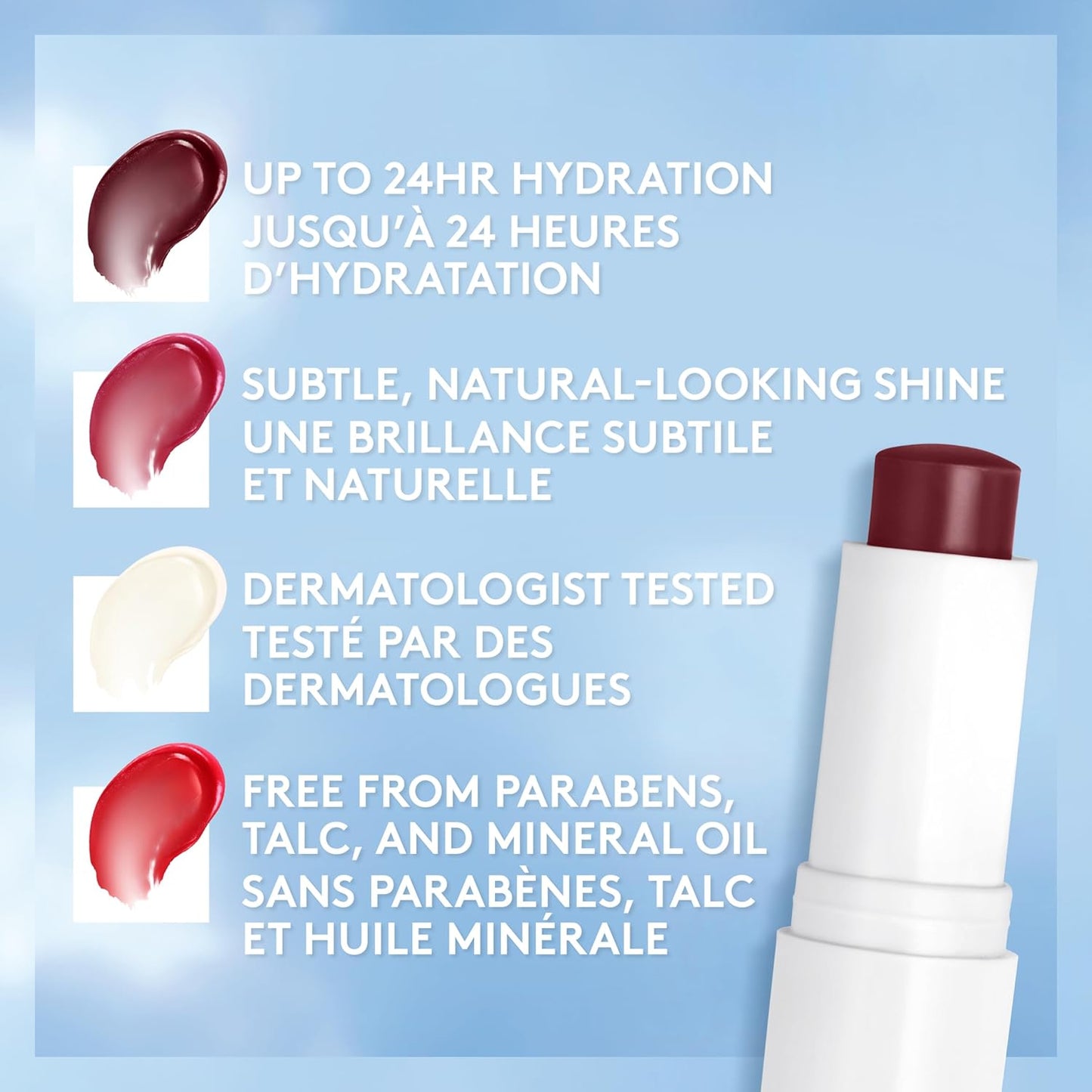 Covergirl - Clean Fresh Tinted Lip Balm, Formulated with Hyaluronic Acid for 24hr Hydration, 100% Vegan and Cruelty-free, Bliss You Berry - 600