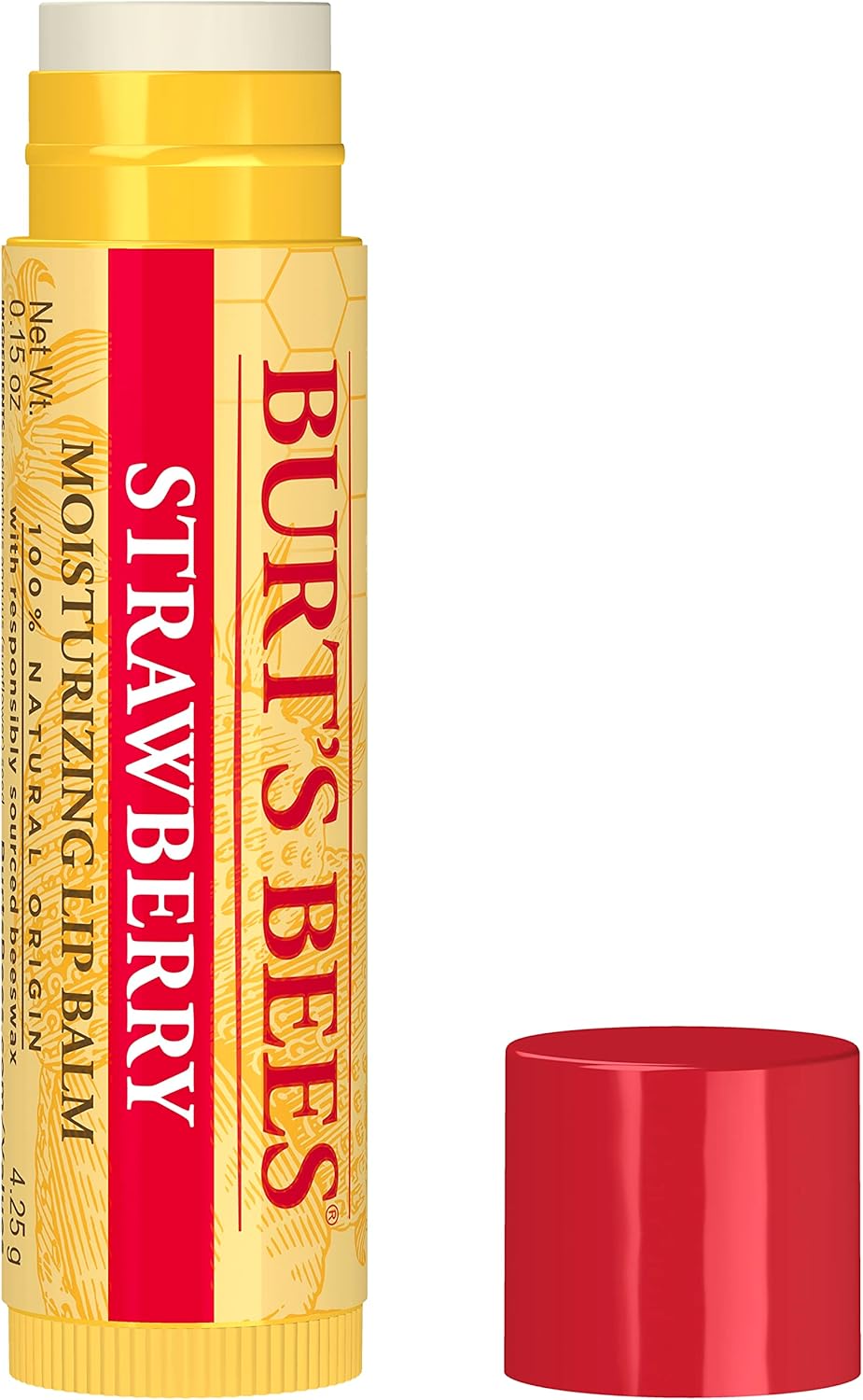 Burt's Bees 保濕潤唇膏，草莓口味，0.15 盎司