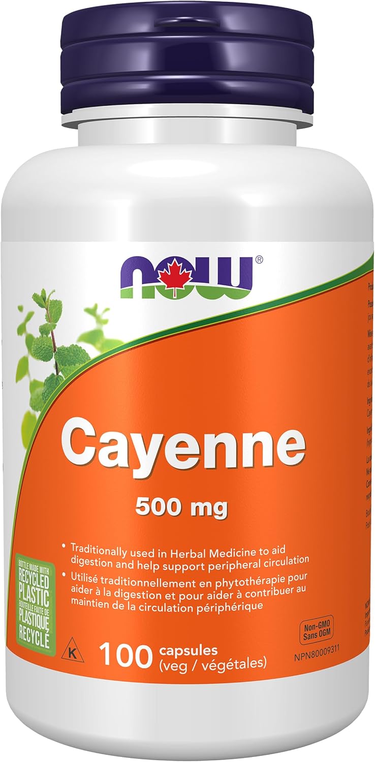 NOW Supplements, 辣椒（辣椒）500 毫克，草本支持，100 粒素食胶囊