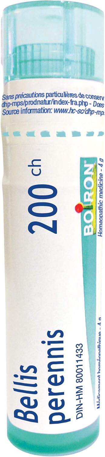 Boiron Bellis perennis 200ch，顺势疗法药物。每管含4克（约80粒）