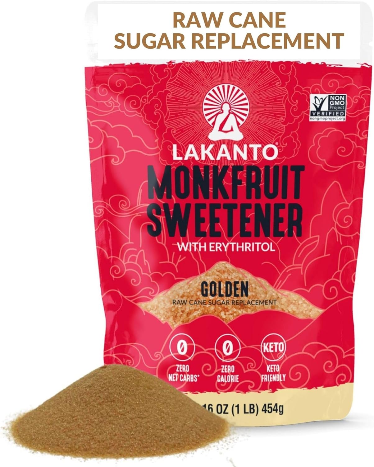 Lakanto - Monkfruit Sweetener Golden - 1 lb (Packaging May Vary)