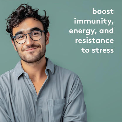 HEAL + CO. 超级蘑菇复合物 | 能量 + 免疫支持补充剂 | 5 种强效蘑菇提取物 - 白桦茸 + 猴头菇 + 火鸡尾菇 + 灵芝 + 冬虫夏草 | 120 x 500 毫克胶囊