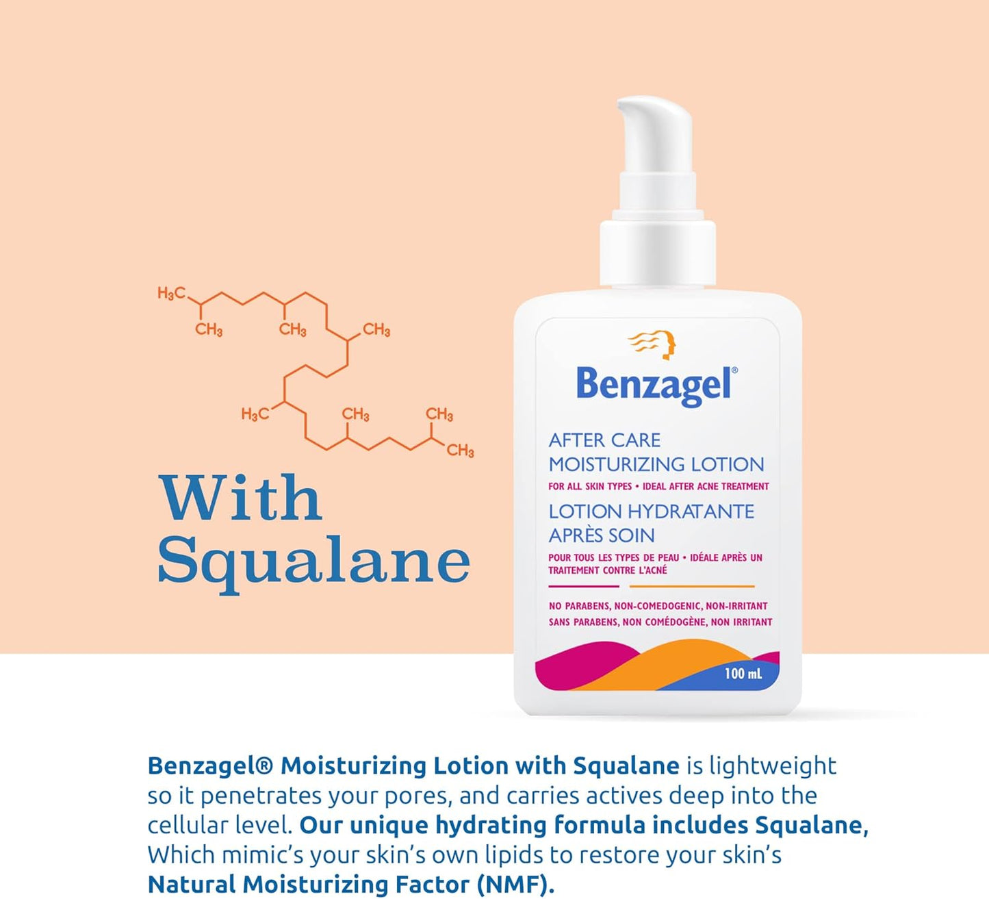 Benzagel After Care Moisturizing Lotion For All Skin Types, 100 ml